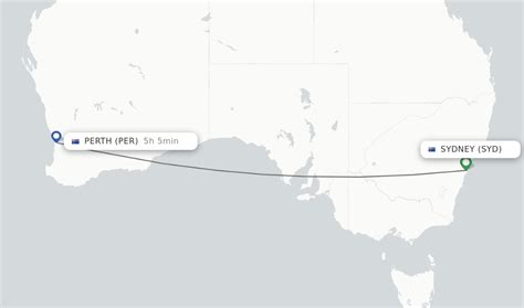 sydney to perth distance|Actual flight paths from Sydney to Perth